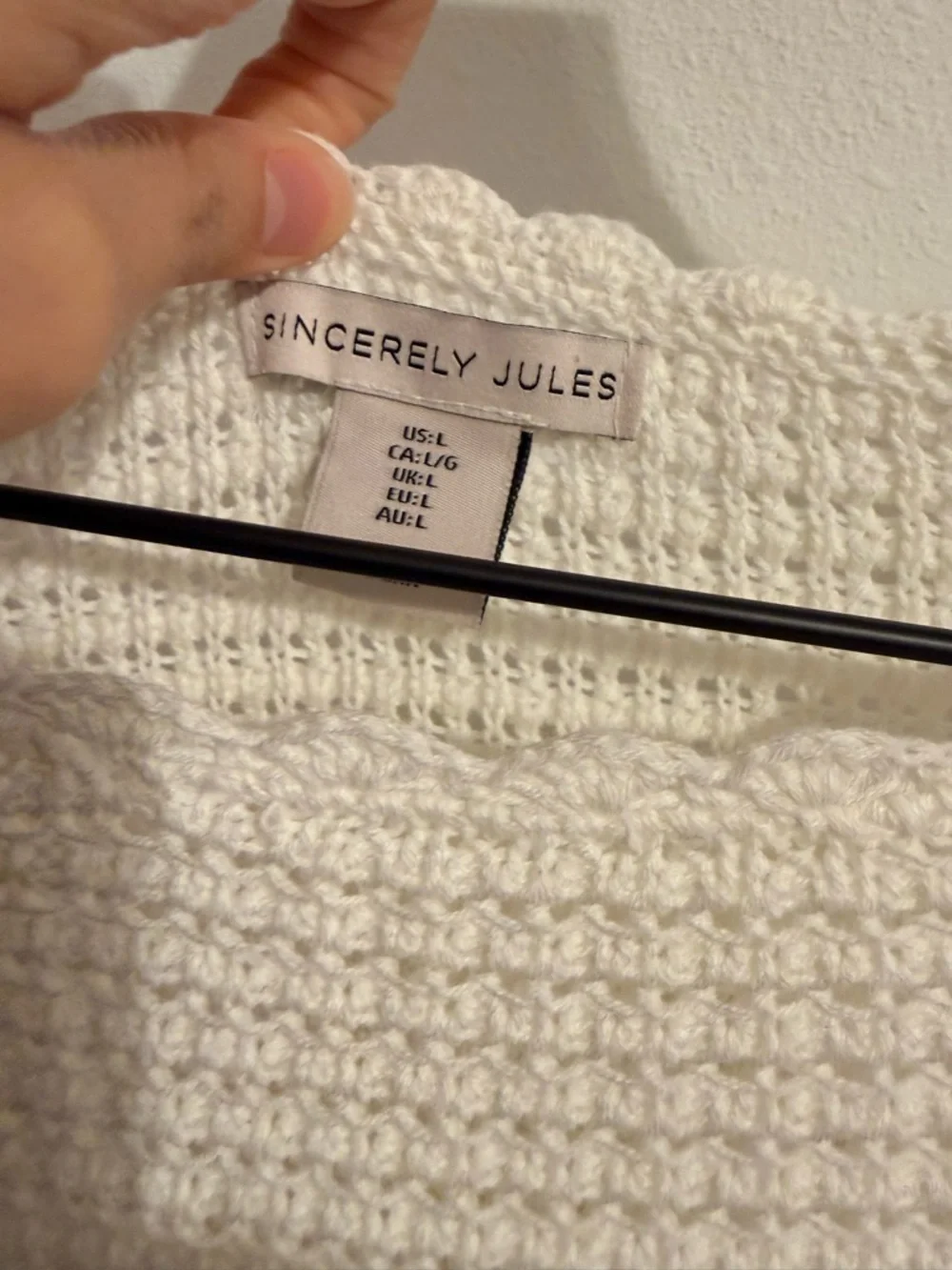 NWOT Crochet Long Sleeve